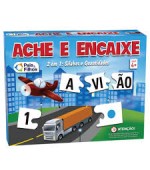 Jogo Didático Ache e Encaixe 2 em 1 Silabas e Quantidades - Pais e Filhos